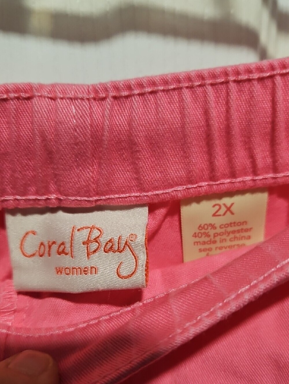 Coral Bay Pink Elastic-Waist Bermuda Shorts - Picture 2 of 5